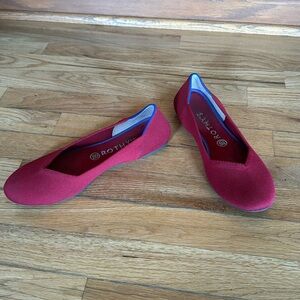 Size 9, dark red, Rothy “The Flat”